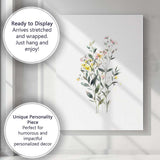 Delicate Wildflower Meadow Watercolour Botanical Bouquet Canvas Wall Art Print Decor Picture Ready to Hang