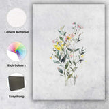 Delicate Wildflower Meadow Watercolour Botanical Bouquet Canvas Wall Art Print Decor Picture Ready to Hang