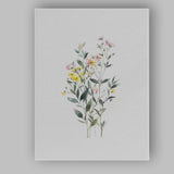Delicate Wildflower Meadow Watercolour Botanical Bouquet Canvas Wall Art Print Decor Picture Ready to Hang