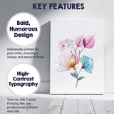 Elegant Pink Blue Floral Botanical Watercolour Composition Canvas Wall Art Print Decor Picture Ready to Hang
