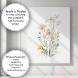 Pastel Meadow Wildflowers Delicate Botanical Watercolour Canvas Wall Art Print Decor Picture Ready to Hang