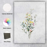 Minimalist Spring Wildflower Botanical Stem Watercolour Canvas Wall Art Print Decor Picture Ready to Hang