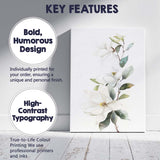 White Magnolia Blossom Botanical Watercolour Branch Canvas Wall Art Print Decor Picture Ready to Hang