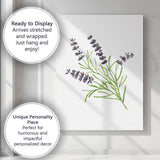 Delicate Purple Lavender Botanical Watercolour Floral Canvas Wall Art Print Decor Picture Ready to Hang