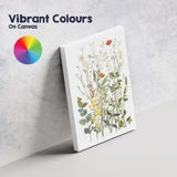 Colourful Wild Meadow Flowers Botanical Watercolour Canvas Wall Art Print Decor Picture Ready to Hang