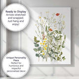 Colourful Wild Meadow Flowers Botanical Watercolour Canvas Wall Art Print Decor Picture Ready to Hang