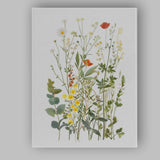 Colourful Wild Meadow Flowers Botanical Watercolour Canvas Wall Art Print Decor Picture Ready to Hang