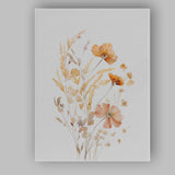 Delicate Peach Wildflower Botanical Watercolour Floral Canvas Wall Art Print Decor Picture Ready to Hang