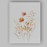 Elegant Neutral Botanical Wildflower Bouquet Watercolour Canvas Wall Art Print Decor Picture Ready to Hang