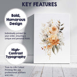 Elegant Champagne Rose Floral Botanical Watercolour Canvas Wall Art Print Decor Picture Ready to Hang