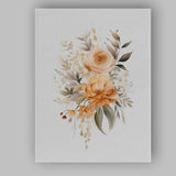Elegant Champagne Rose Floral Botanical Watercolour Canvas Wall Art Print Decor Picture Ready to Hang