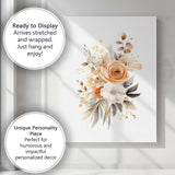 Champagne Rose White Blossom Botanical Watercolour Canvas Wall Art Print Decor Picture Ready to Hang