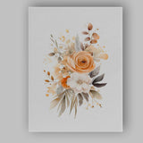 Champagne Rose White Blossom Botanical Watercolour Canvas Wall Art Print Decor Picture Ready to Hang