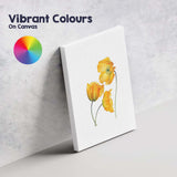 Golden Yellow California Poppy Botanical Watercolour Canvas Wall Art Print Decor Picture Ready to Hang