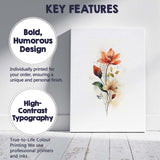 Orange Magnolia Blossom Botanical Watercolour Canvas Wall Art Print Decor Picture Ready to Hang