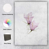 Pastel Lavender Bellflower Botanical Watercolour Canvas Wall Art Print Decor Picture Ready to Hang