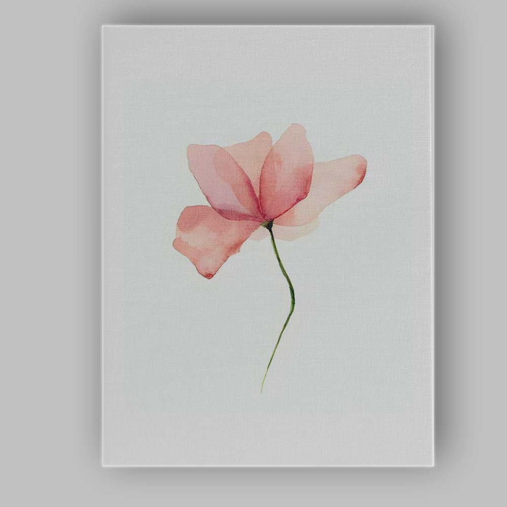 Elegant Blush Magnolia Watercolour Floral Canvas Wall Art Print Decor Picture Ready to Hang