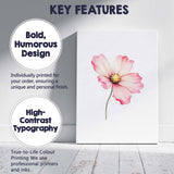 Pink Cosmos Blossom Botanical Watercolour Canvas Wall Art Print Decor Picture Ready to Hang