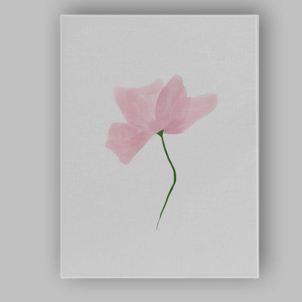 Soft Blush Pink Minimalist Watercolour Blossom Canvas Wall Art Print Decor Picture Ready to Hang
