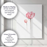 Soft Pink Peony Bud Watercolour Floral Canvas Wall Art Print Decor Picture Ready to Hang