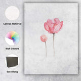 Soft Pink Peony Bud Watercolour Floral Canvas Wall Art Print Decor Picture Ready to Hang