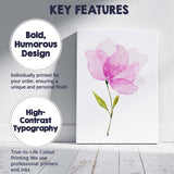Vibrant Pink Magnolia Bloom Watercolour Canvas Wall Art Print Decor Picture Ready to Hang