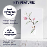 Minimalist Pink Camellia Branch Watercolour Canvas Wall Art Print Decor Picture Ready to Hang