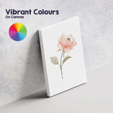 Minimalist Peach Rose Watercolour Botanical Flower Canvas Wall Art Print Decor Picture Ready to Hang