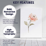 Minimalist Peach Rose Watercolour Botanical Flower Canvas Wall Art Print Decor Picture Ready to Hang