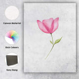 Elegant Pink Tulip Watercolour Minimal Floral Canvas Wall Art Print Decor Picture Ready to Hang