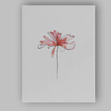 Abstract Blush Floral Line Art Watercolour Flower Canvas Wall Art Print Decor Picture Ready to Hang