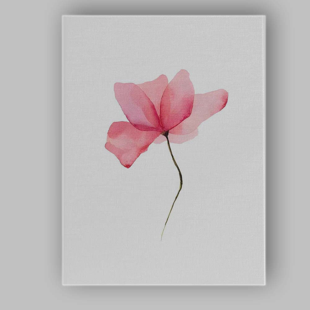 Soft Pink Magnolia Blossom Watercolour Botanical Canvas Wall Art Print Decor Picture Ready to Hang