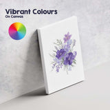 Purple Wildflower Bouquet Watercolour Botanical Floral Canvas Wall Art Print Decor Picture Ready to Hang