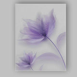 Soft Lilac Ethereal Floral Watercolour Abstract Botanical Canvas Wall Art Print Decor Picture Ready to Hang