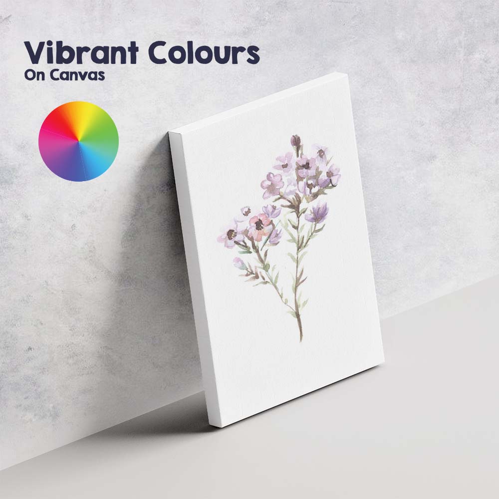 Soft Pastel Wildflower Botanical Watercolour Floral Canvas Wall Art Print Decor Picture Ready to Hang