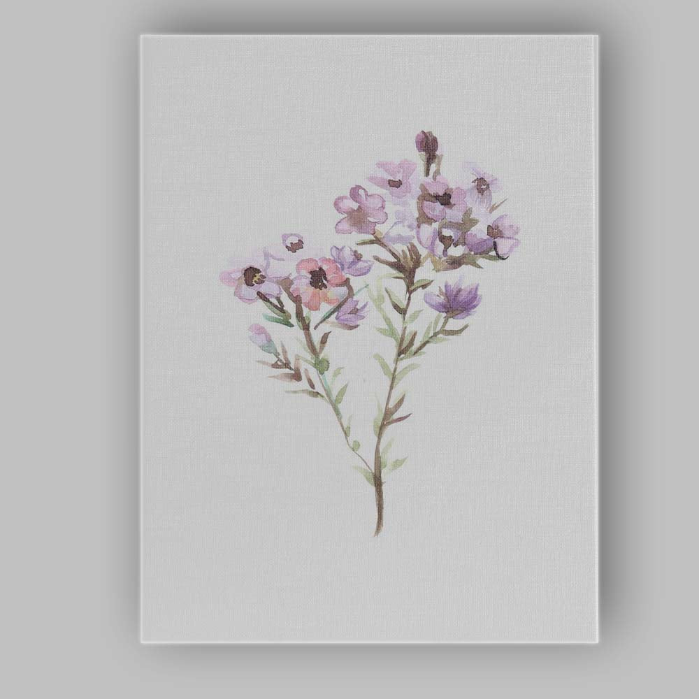 Soft Pastel Wildflower Botanical Watercolour Floral Canvas Wall Art Print Decor Picture Ready to Hang
