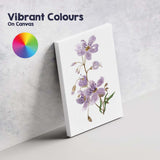 Delicate Lavender Blossom Botanical Watercolour Floral Canvas Wall Art Print Decor Picture Ready to Hang