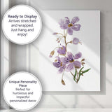 Delicate Lavender Blossom Botanical Watercolour Floral Canvas Wall Art Print Decor Picture Ready to Hang