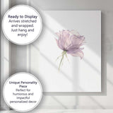 Elegant Blush Lavender Rose Watercolour Botanical Canvas Wall Art Print Decor Picture Ready to Hang