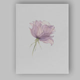 Elegant Blush Lavender Rose Watercolour Botanical Canvas Wall Art Print Decor Picture Ready to Hang