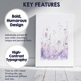 Soft Lavender Wildflower Meadow Watercolour Landscape Canvas Wall Art Print Decor Picture Ready to Hang