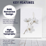 Elegant White Magnolia Blossom Botanical Canvas Wall Art Print Decor Picture Ready to Hang