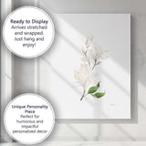 Minimal White Magnolia Branch Watercolour Botanical Canvas Wall Art Print Decor Picture Ready to Hang