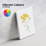 Golden Yellow Cosmos Wildflower Botanical Canvas Wall Art Print Decor Picture Ready to Hang