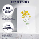 Golden Yellow Cosmos Wildflower Botanical Canvas Wall Art Print Decor Picture Ready to Hang