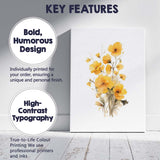 Soft Golden Poppy Wildflower Watercolour Bouquet Canvas Wall Art Print Decor Picture Ready to Hang
