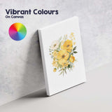 Yellow Anemone Garden Bouquet Watercolour Canvas Wall Art Print Decor Picture Ready to Hang
