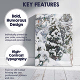 Abstract Snow Covered Evergreen Winter Expressionist Painting Canvas Wall Art Print Decor Picture Ready to Hang