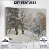 Peaceful Frosted Woodland Trees Winter Landscape Painting Canvas Wall Art Print Decor Picture Ready to Hang