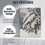 Snow Laden Evergreen Tree Close Up Winter Nature Canvas Wall Art Print Decor Picture Ready to Hang